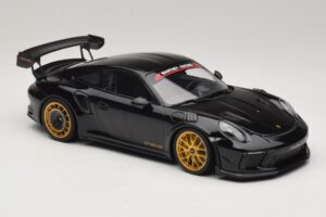 Porsche 911 992 GT3 RS Manthey Racing Black with Gold Wheels Minichamps 1:18 MR-911-GT3RS-1804 Diecast - image 4 of 6