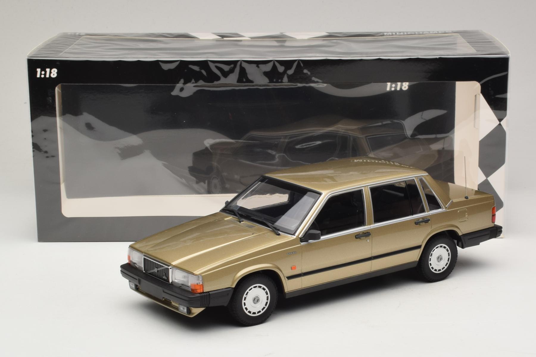 Minichamps Volvo 740 GL 1:18 Gold Diecast Sedan 1986