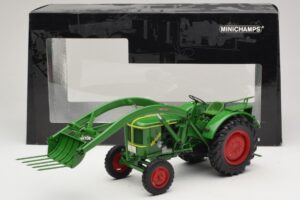 Deutz F2L 514 Tractor Front Loader Green Minichamps 1:18 109144071 Diecast - image 6 of 6