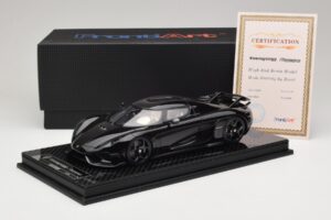 Koenigsegg Regera Black Carbon Package Beige Interior FrontiArt 1:18 REMC042 Resin - image 7 of 7