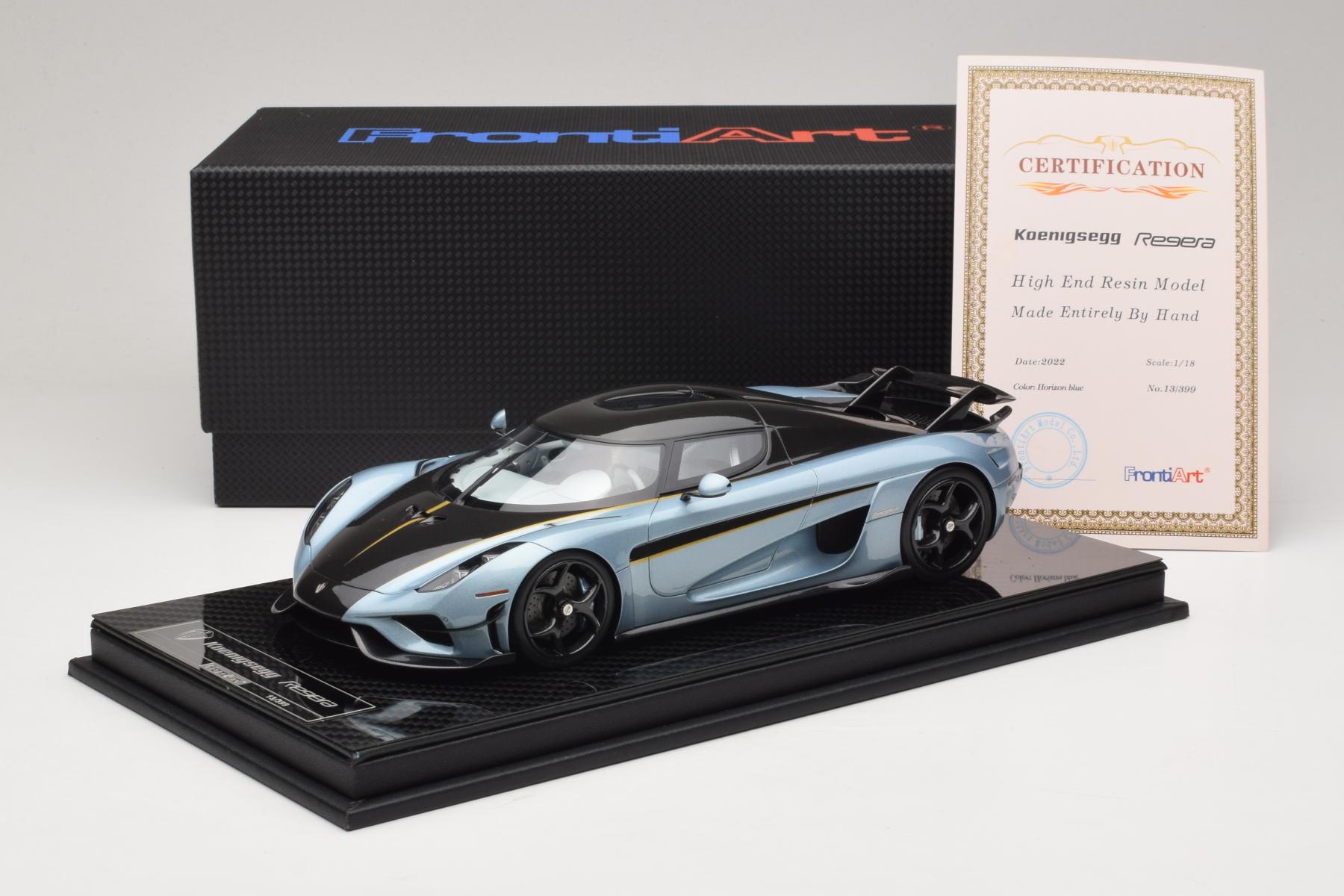 FrontiArt Koenigsegg Regera 1:18 Blue Carbon Package
