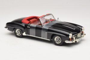 Mercedes 190 SL W121 Roadster Black ERTL 1:18 7464 Diecast - image 4 of 6