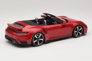 Porsche 911 992 Turbo S Cabriolet Dark Red Minichamps 1:18 PORSCHE007 Diecast - image 2 of 6
