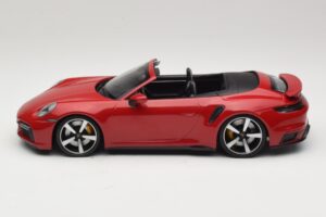 Porsche 911 992 Turbo S Cabriolet Dark Red Minichamps 1:18 PORSCHE007 Diecast - image 3 of 6