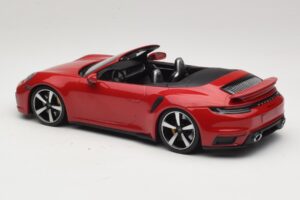 Porsche 911 992 Turbo S Cabriolet Dark Red Minichamps 1:18 PORSCHE007 Diecast - image 5 of 6