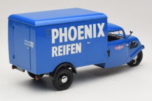 Tempo Hanseat 3-Wheeler Box Van Phoenix Blue Minichamps 1:18 180099040 Diecast - image 2 of 6