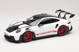 Porsche 911 992 GT3 RS Weissach Package White Pyro Red Norev 1:18 187373 Diecast