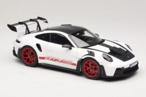 Porsche 911 992 GT3 RS Weissach Package White Pyro Red Norev 1:18 187373 Diecast - image 6 of 8