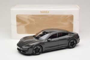 Porsche Taycan Turbo S Slate Grey Neo Norev 1:18 187654 Diecast - image 8 of 8