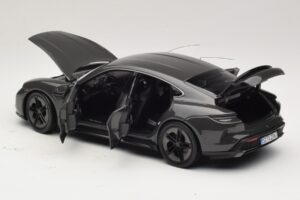 Porsche Taycan Turbo S Slate Grey Neo Norev 1:18 187654 Diecast - image 5 of 8