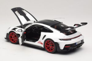 Porsche 911 992 GT3 RS Weissach Package White Pyro Red Norev 1:18 187373 Diecast - image 5 of 8