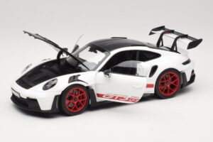 Porsche 911 992 GT3 RS Weissach Package White Pyro Red Norev 1:18 187373 Diecast - image 3 of 8