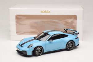 Porsche 911 992.2 GT3 Weissach Package Gulf Blue Norev 1:18 187000 Diecast - image 8 of 8