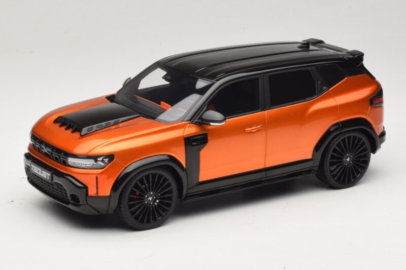Dacia Duster Mk3 Redust Sport 4x2 Hybrid Metallic Orange Otto 1:18 Dacia Duster Mk3 Redust Sport 4x2 Hybrid Metallic Orange Otto 1:18 OT1316 Resin