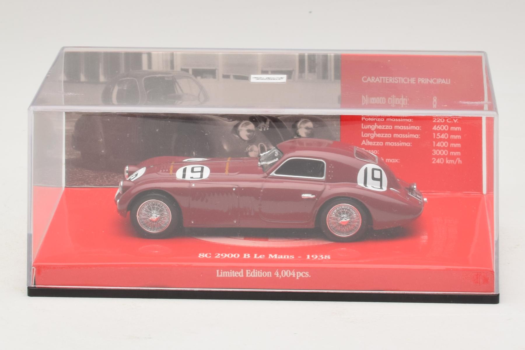 Minichamps Alfa Romeo 8C 2900B 1:43 #19 1938 Diecast