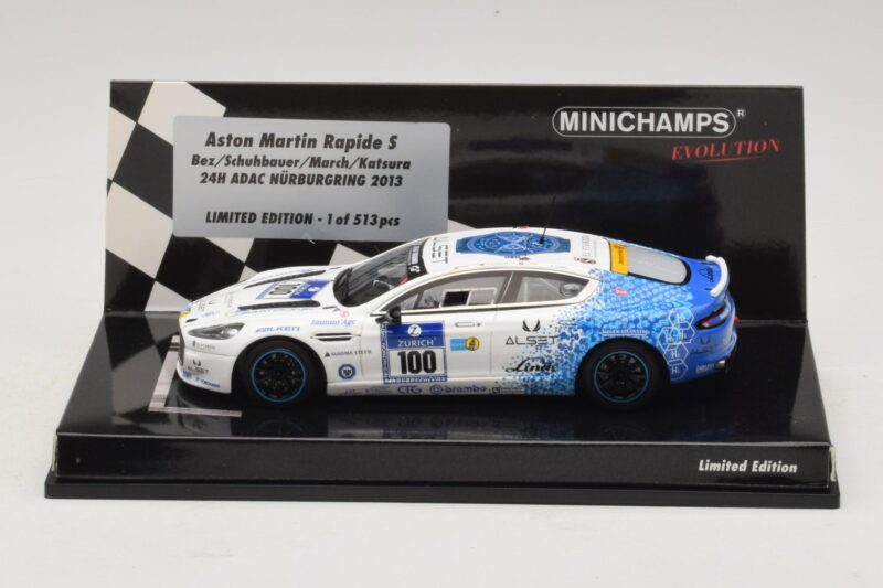Aston Martin Rapide S #100 Bez / Schubauer 24 Hours of Nurburgring 2013 Minichamps 1:43 Aston Martin Rapide S #100 Bez / Schubauer 24 Hours of Nurburgring 2013 Minichamps 1:43 437131300 Diecast