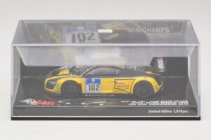 Audi R8 LMS GT3 #102 H-J. Stuck / H. Heyer Black Falcon 24 Hours of Nurburgring 2010 Minichamps 1:43 437101912 Diecast - image 4 of 5