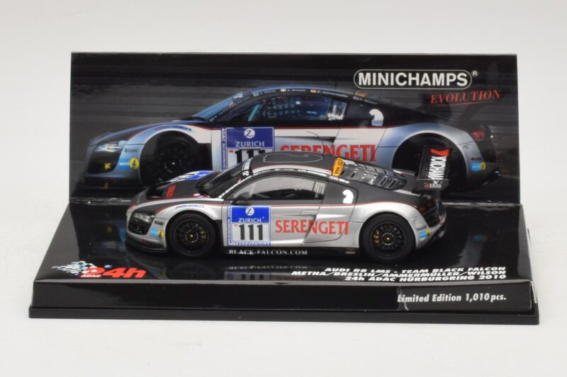 Audi R8 LMS GT3 #111 Metha / Breslin Black Falcon 24 Hours of Nurburgring 2010 Minichamps 1:43 437101911 Diecast
