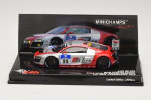 Audi R8 LMS GT3 #99 F. Biela / M. Fassler Phoenix Racing 24 Hours of Nurburgring 2010 Minichamps 1:43 437101999 Diecast