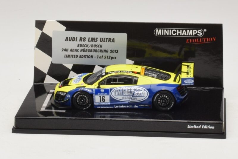 Audi R8 LMS Ultra #16 Busch 24 Hours of Nurburgring 2013 Minichamps 1:43 437130116 Diecast