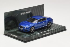 Bentley Continental GT V8 Blue Metallic Minichamps 1:43 436139982 Diecast - image 2 of 4