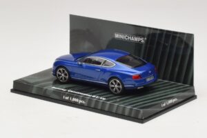 Bentley Continental GT V8 Blue Metallic Minichamps 1:43 436139982 Diecast - image 3 of 4