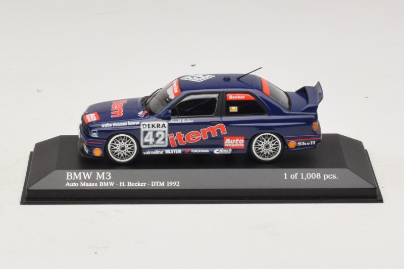 BMW M3 E30 Auto Maas #42 Becker DTM 1992 Minichamps 1:43 430922042 Diecast