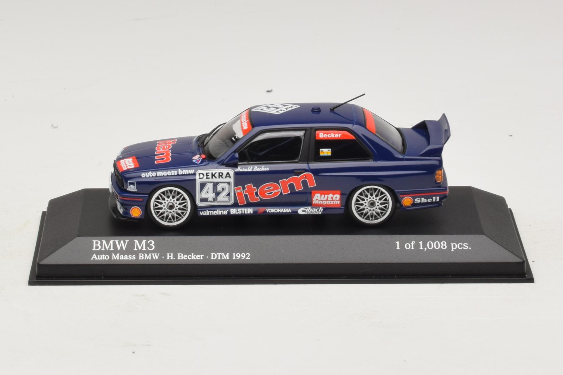 Minichamps BMW M3 E30 DTM 1992 1:43 Diecast Race Model