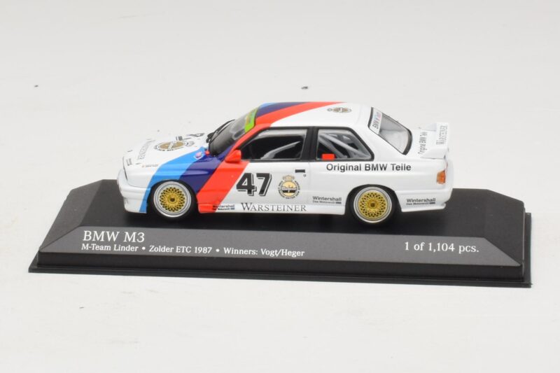 BMW M3 E30 M-Team Linder #47 Vogt / Herger Winners ETC Zolder 1987 Minichamps 1:43 BMW M3 E30 M-Team Linder #47 Vogt / Herger Winners ETC Zolder 1987 Minichamps 1:43 430872047 Diecast