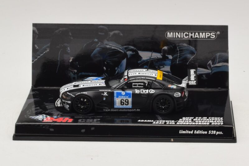 BMW Z4 M Coupe #69 Adams / K. Ludwig ADAC 24h Nürburgring 2009 Minichamps 1:43 BMW Z4 M Coupe #69 Adams / K. Ludwig ADAC 24h Nürburgring 2009 Minichamps 1:43 400092769 Diecast