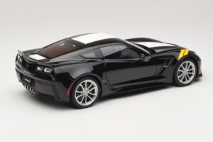 Chevrolet Corvette C7 Grand Sport Black with White Stripes AUTOart 1:18 71273 Composite - image 3 of 8