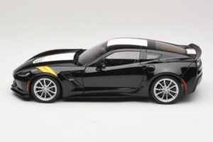 Chevrolet Corvette C7 Grand Sport Black with White Stripes AUTOart 1:18 71273 Composite - image 4 of 8