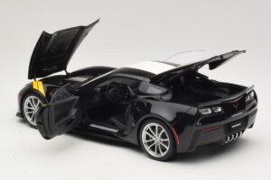 Chevrolet Corvette C7 Grand Sport Black with White Stripes AUTOart 1:18 71273 Composite - image 5 of 8