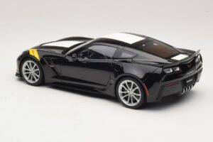 Chevrolet Corvette C7 Grand Sport Black with White Stripes AUTOart 1:18 71273 Composite - image 7 of 8