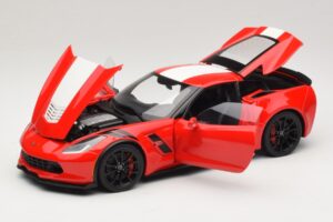 Chevrolet Corvette C7 Grand Sport Red with White Stripes AUTOart 1:18 71274 Composite - image 2 of 8