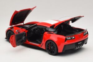 Chevrolet Corvette C7 Grand Sport Red with White Stripes AUTOart 1:18 71274 Composite - image 5 of 8