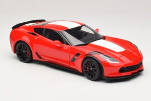 Chevrolet Corvette C7 Grand Sport Red with White Stripes AUTOart 1:18 71274 Composite - image 6 of 8