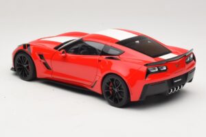 Chevrolet Corvette C7 Grand Sport Red with White Stripes AUTOart 1:18 71274 Composite - image 7 of 8