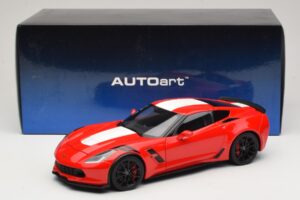 Chevrolet Corvette C7 Grand Sport Red with White Stripes AUTOart 1:18 71274 Composite - image 8 of 8
