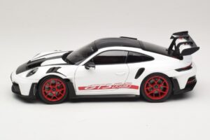 Porsche 911 992 GT3 RS Weissach Package White Pyro Red Norev 1:18 187373 Diecast - image 4 of 8