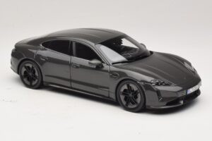 Porsche Taycan Turbo S Slate Grey Neo Norev 1:18 187654 Diecast - image 6 of 8