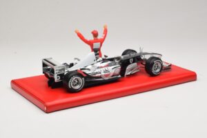 Ferrari F2004 #1 M. Schumacher Six Time World Champion 2004 Chrome Silver Hot Wheels 1:18 C7332 Diecast - image 2 of 6