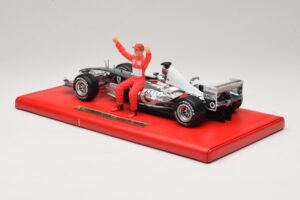 Ferrari F2004 #1 M. Schumacher Six Time World Champion 2004 Chrome Silver Hot Wheels 1:18 C7332 Diecast - image 5 of 6
