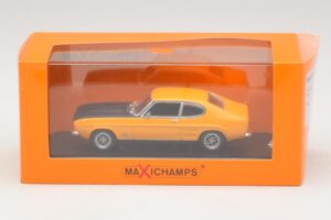 Ford Capri Mk1 RS Yellow with Black Hood Maxichamps 1:43 940085800 Diecast - image 4 of 4