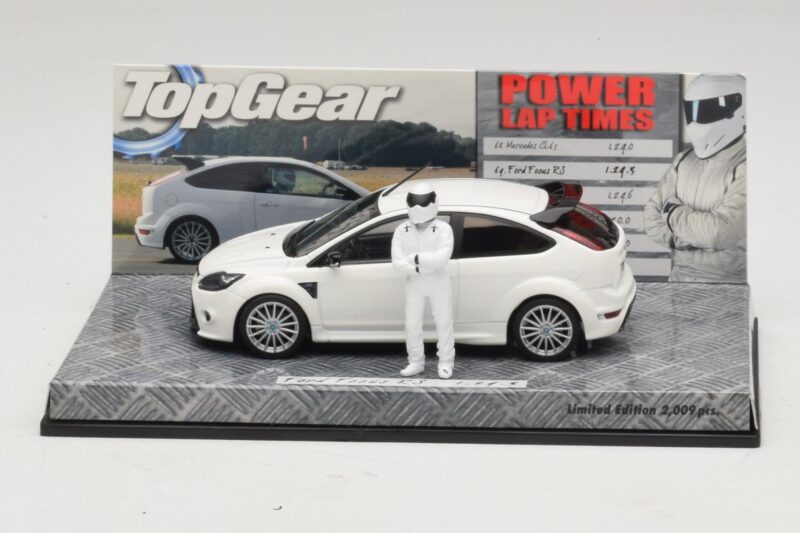 Ford Focus RS Mk2 Top Gear White With Figurine Minichamps 1:43 519438810 Diecast