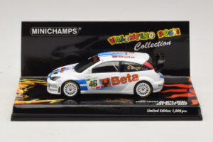 Ford Focus RS WRC #46 V. Rossi / C. Cassina RAC Rally 2007 Damaged Box Minichamps 1:43 400078446-O1 Diecast