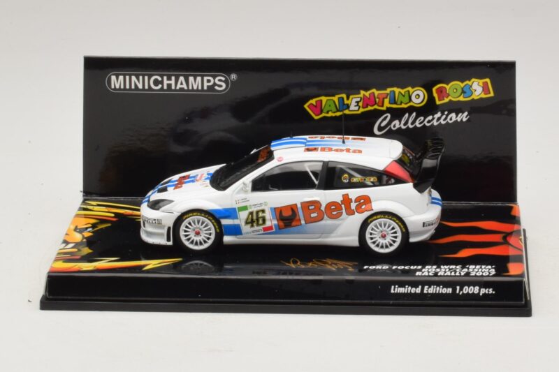 Ford Focus RS WRC #46 V. Rossi / C. Cassina RAC Rally 2007 Minichamps 1:43 Ford Focus RS WRC #46 V. Rossi / C. Cassina RAC Rally 2007 Minichamps 1:43 400078446 Diecast