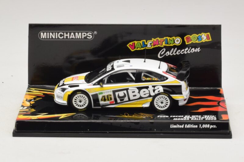Ford Focus RS WRC #46 V. Rossi / C. Cassina Monza Rally Show 2008 Minichamps 1:43 Ford Focus RS WRC #46 V. Rossi / C. Cassina Monza Rally Show 2008 Minichamps 1:43 400088946 Diecast