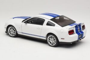 Ford Shelby Cobra GT500 Concept White with Blue Stripe AUTOart 1:18 73052 Diecast - image 7 of 8