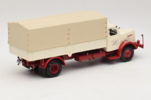Henschel HS 140 Flatbed Truck White Red Minichamps 1:43 439171020 Diecast - image 2 of 6